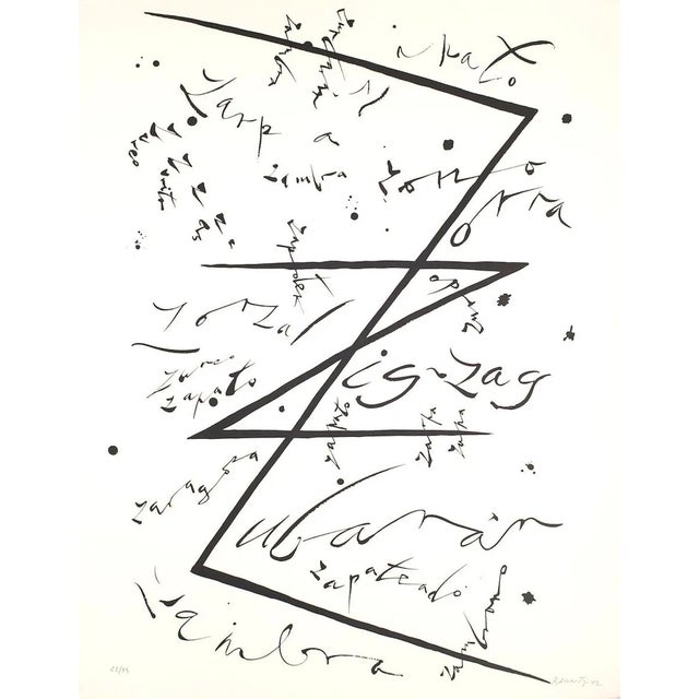 Letter Z - Original Lithograph by Raphael Alberti - 1972 1972 For Sale