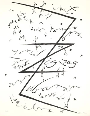 Letter Z - Original Lithograph by Raphael Alberti - 1972 1972