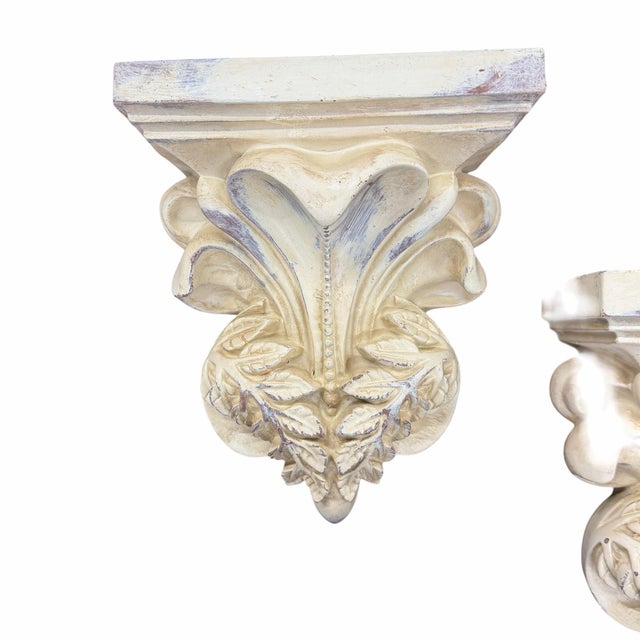 Vintage Rococo Style Decorative Wall Bracket - A Pair For Sale - Image 4 of 6