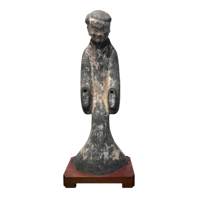 Tomb Lady in Waiting Figurine Han Dynasty For Sale