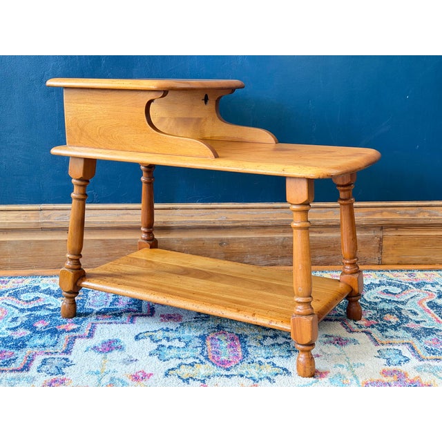 Mid-Century Modern Mid 20th Century Heywood-Wakefield Old Colony Solid Birch Step Table, 607-G For Sale - Image 3 of 7