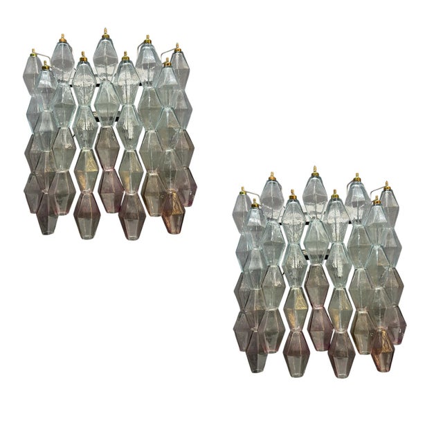 Large Polygon Wall Lights, 1980s, Set of 2 For Sale - Image 9 of 9