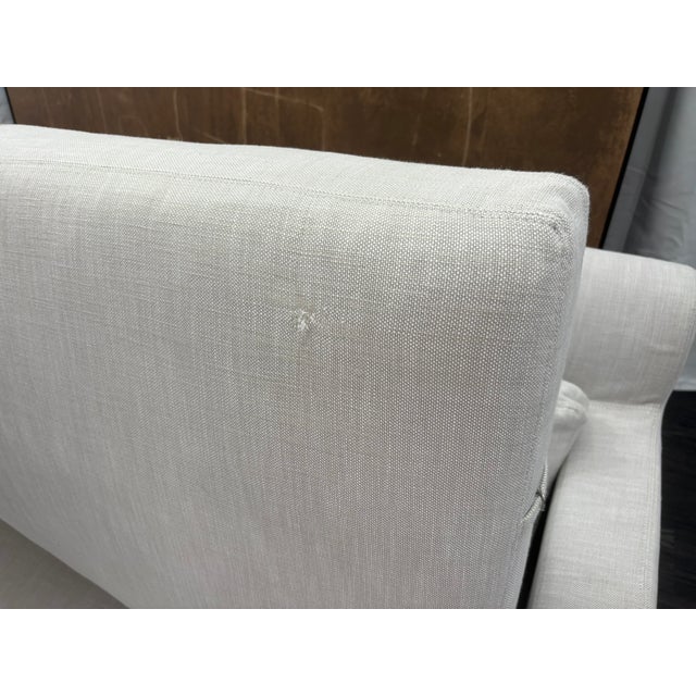 Rh Belgian Track Arm Sofa 9' Luxe Depth | Dove Perennials® Performance Textured Linen Weave | Down-Feather Fill For Sale - Image 12 of 18