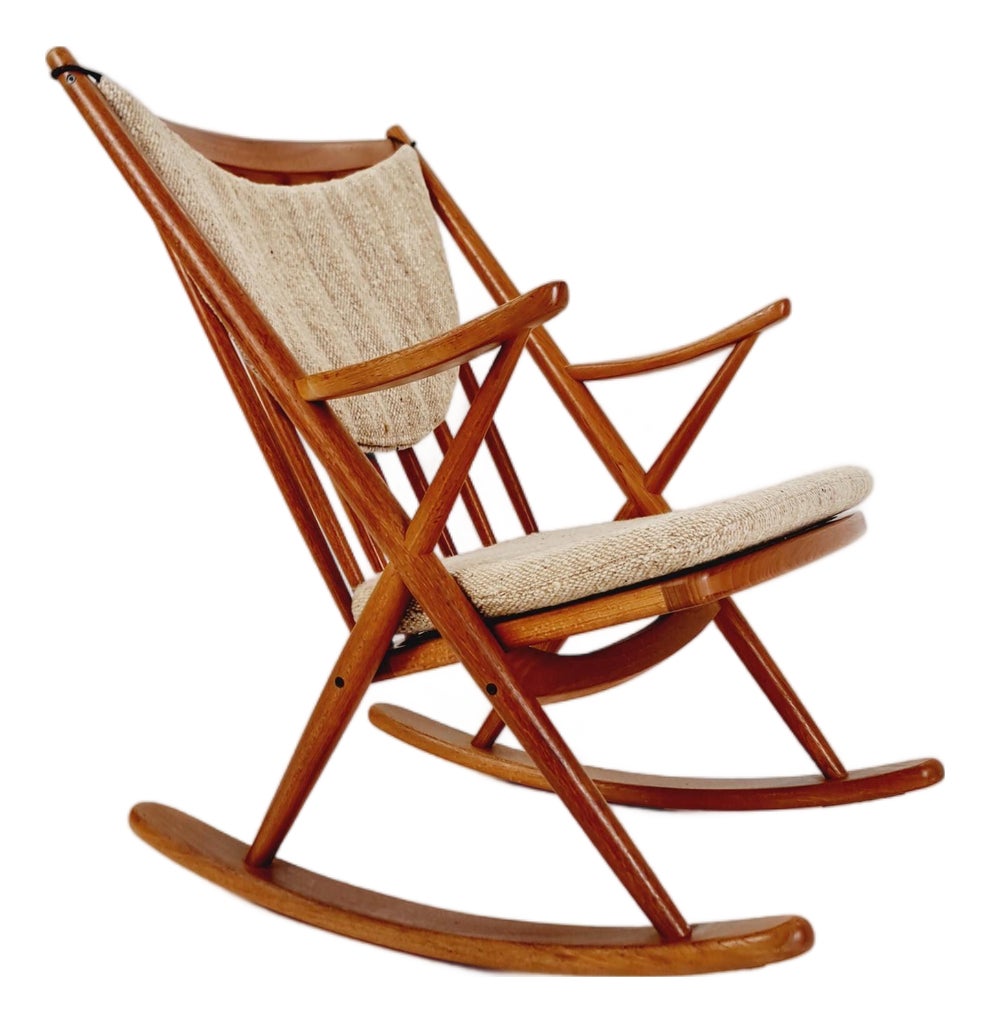 Danish Teak Rocking Chair by Frank Reenskaug for Bramin, 1960s