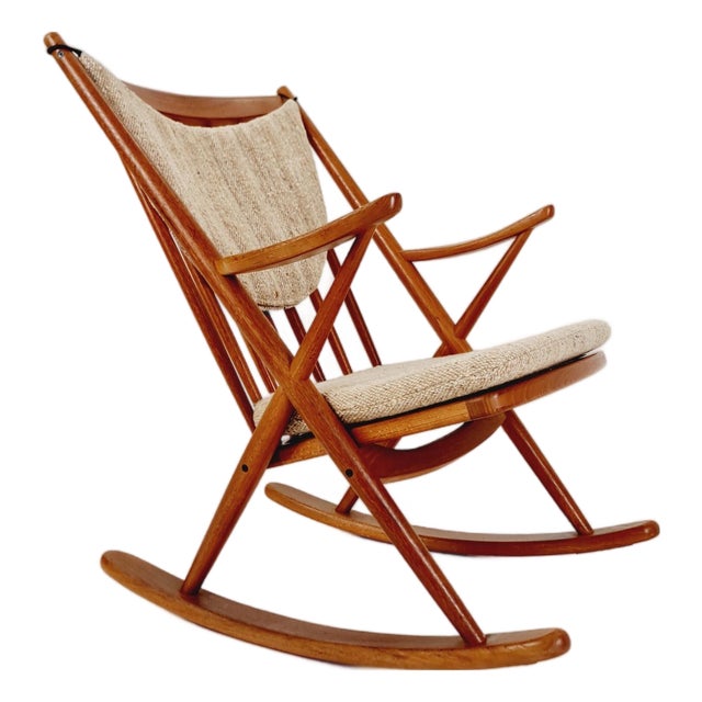 Danish Teak Rocking Chair by Frank Reenskaug for Bramin, 1960s For Sale