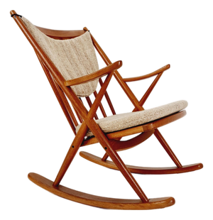 Danish Teak Rocking Chair by Frank Reenskaug for Bramin, 1960s