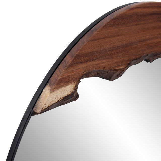 Wood Laguna Live Edge Mirror For Sale - Image 7 of 11