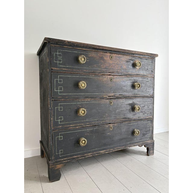 Regency Chest of Drawers with Geometric Stencilling For Sale - Image 6 of 14