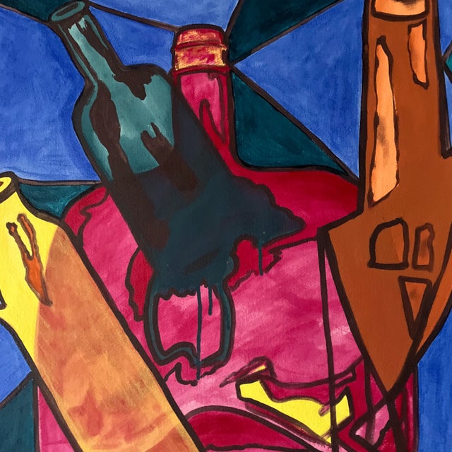 Original 22 x 30 painting on heavy paper unsigned unframed