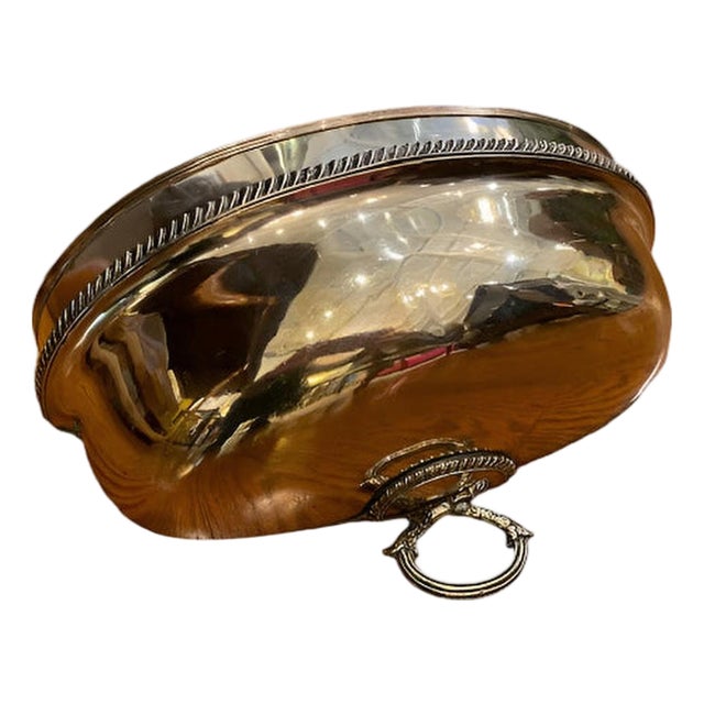 19th Century Silver Over Copper Demi-Lune Wall Planter For Sale
