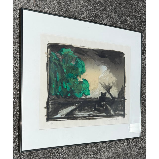 Framed artwork titled "Ivor Abrahams for John Constable", created in 1976. This piece is a limited edition screenprint ,...