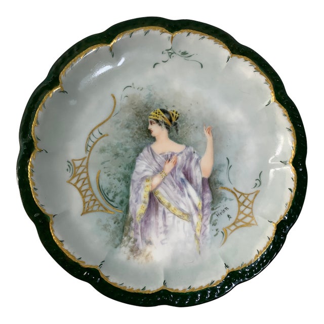 Haviland and Co. Limoges Victorian Portrait Wall Plate For Sale