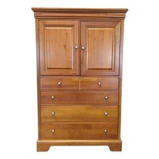 Stanley Furniture Cherry Door Chest / Armoire Cabinet For Sale