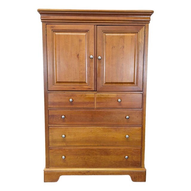 Stanley Furniture Cherry Door Chest / Armoire Cabinet For Sale