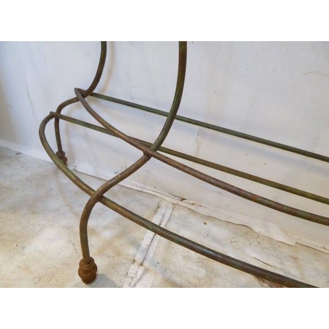 Mid 20th Century Vintage Iron Garden Console For Sale - Image 5 of 5