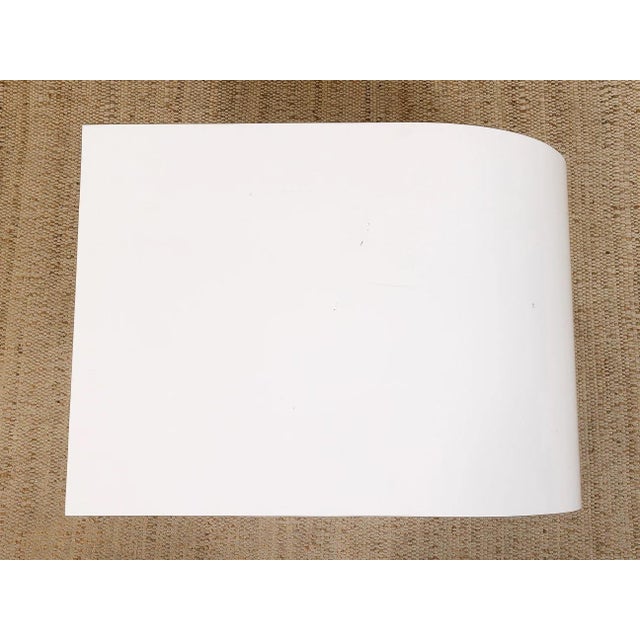 Mid 20th Century Styled After Pierre Cardin White Lacquer Waterfall Side Table For Sale In Los Angeles - Image 6 of 9
