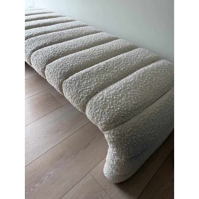 Coco Republic Cream Boucle Bench - Fully Upholstered 60"w For Sale In Los Angeles - Image 6 of 8