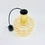 Metal Mid-Century Space Age Amber Bubble Glass Pendant Light by Helena Tynell for Limburg, Germany, 1970s For Sale - Image 7 of 11