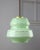 Mid-Century Pendant Lamp in Green Glass and Brass For Sale - Image 15 of 15