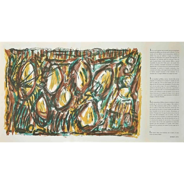 Abstract composition is an original Lithograph realized by Serge Hélias in 1962. Signed on plate lower left. On the same...