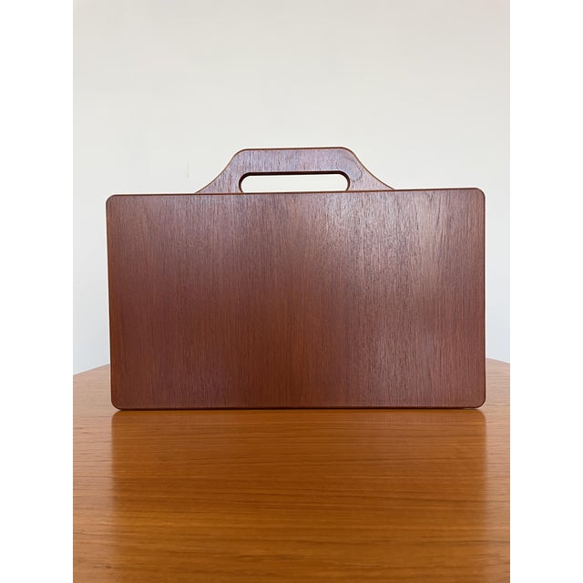 Wood Vintage Danish Magazine Rack in Teak, 1960 For Sale - Image 7 of 10