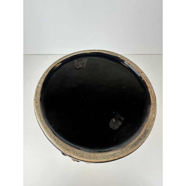 Vintage Vase with Bamboo Relief in Ceramic, 1970s For Sale - Image 9 of 10