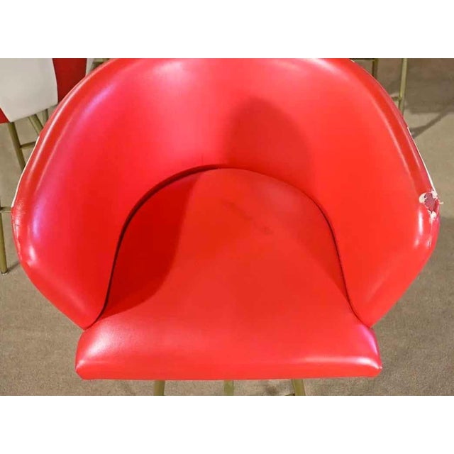 Metal Mid 20th Century Six Tall Stools For Sale - Image 7 of 8