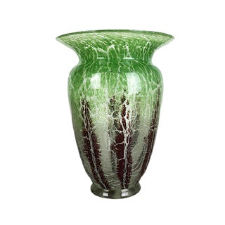 German Glass Vase by Karl Wiedmann for WMF, 1930s For Sale