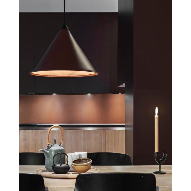 Namibia Leather Cone Lamp by Cuero Design For Sale - Image 10 of 18