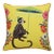 Yellow Monkey & Leopard 24" Square Down Pillow For Sale