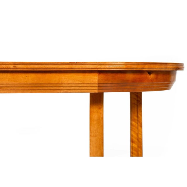 Mid-Century Organic Modernist Parquetry-Inlaid Birch Center Table For Sale - Image 9 of 12