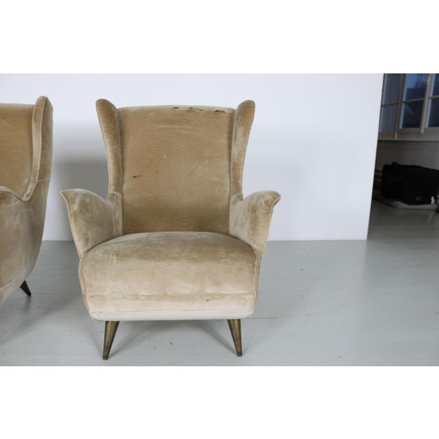 Italian Wingback Chairs from Isa Bergamo, 1950s, Set of 2 For Sale - Image 13 of 18
