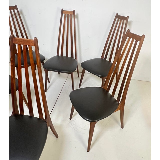 Richbilt MFG C. 1960s Mid-Century High Back Dining Chairs by Henry P Glass - Set/6 For Sale - Image 4 of 9