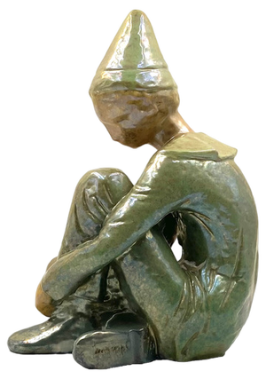 Giordano Tronconi, Figure of Sitting Boy, 1950s, Ceramic