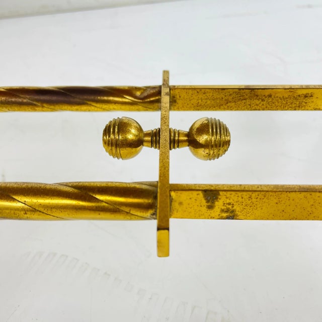 Mid 20th Century Brass Parchment Top Cocktail Table For Sale - Image 11 of 12