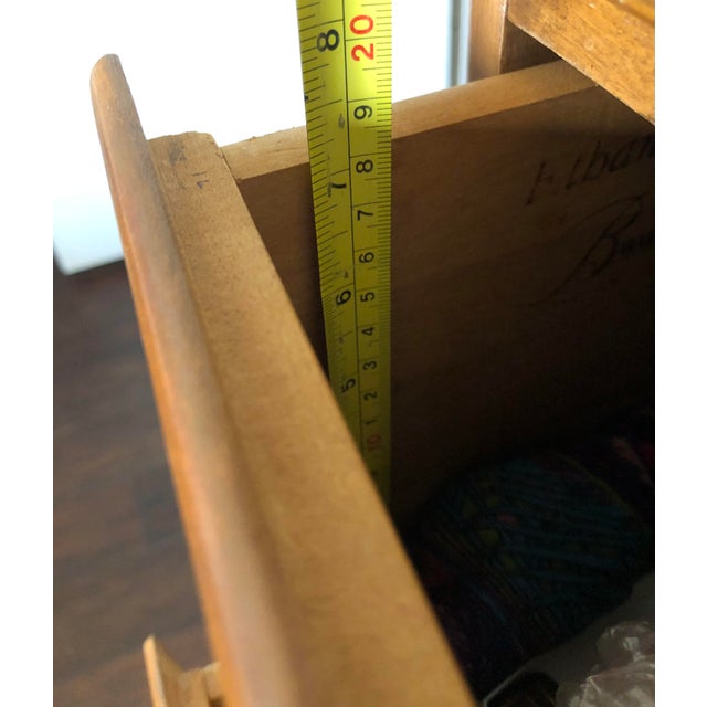 Brown VTG Ethan Allen Baumritter American Maple Dresser W/ Mirror For Sale - Image 8 of 15