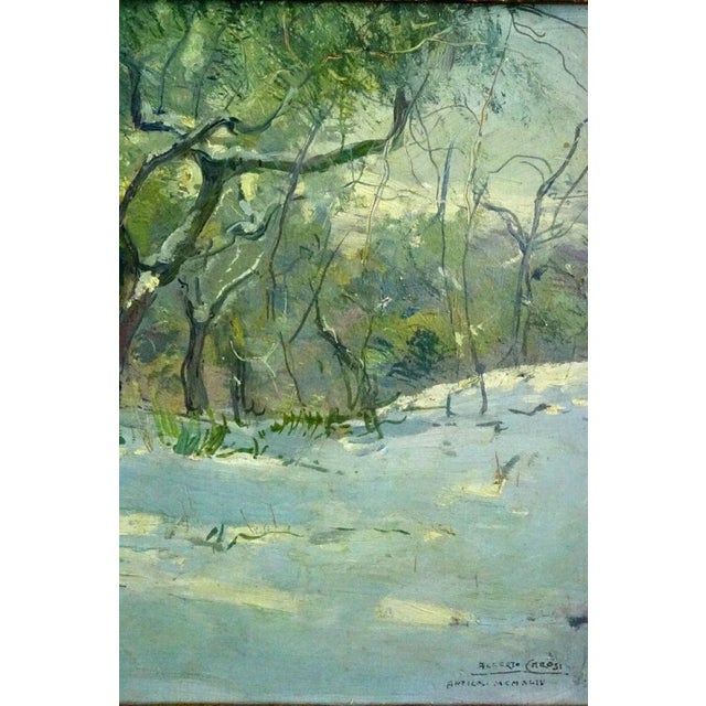 Alberto Carosi, Landscape View, 20th Century, Oil Painting on Board, Framed For Sale - Image 8 of 18