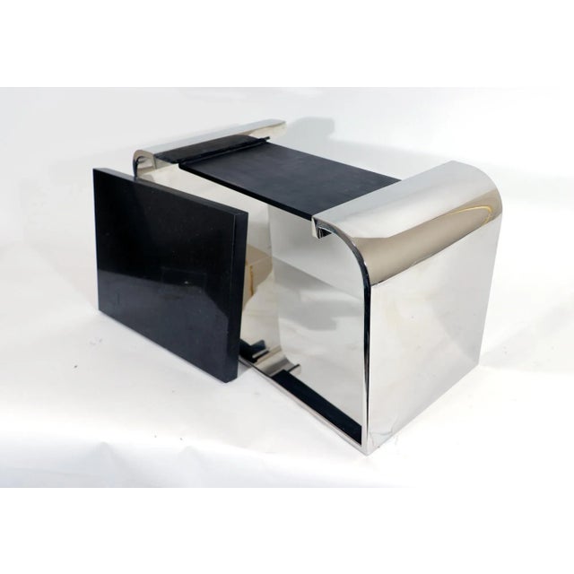 Gray Stanley Jay Friedman for Brueton Steel and Granite "Eclipse" Low Coffee Table For Sale - Image 8 of 11
