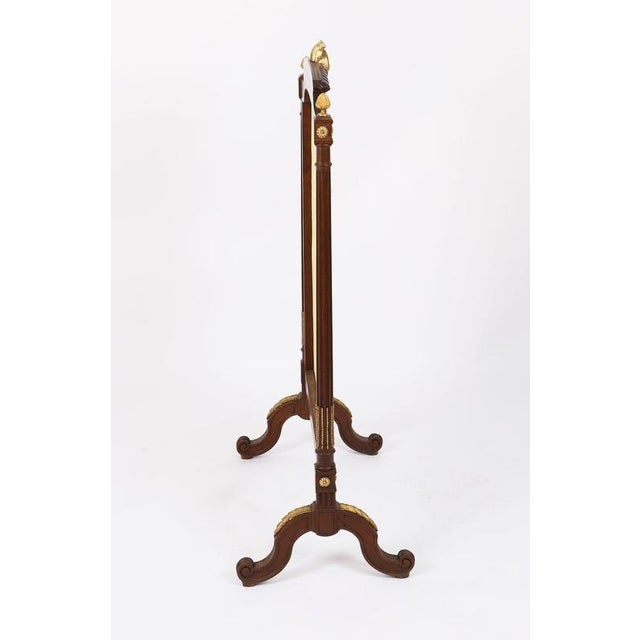 Antique Louis XVI Revival French Mahogany Firescreen, 1870s For Sale - Image 13 of 18