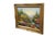 Realism Late 20th Century C. Jaffey Cottage Garden Stream Landscape Oil Painting on Canvas 31" For Sale - Image 3 of 12