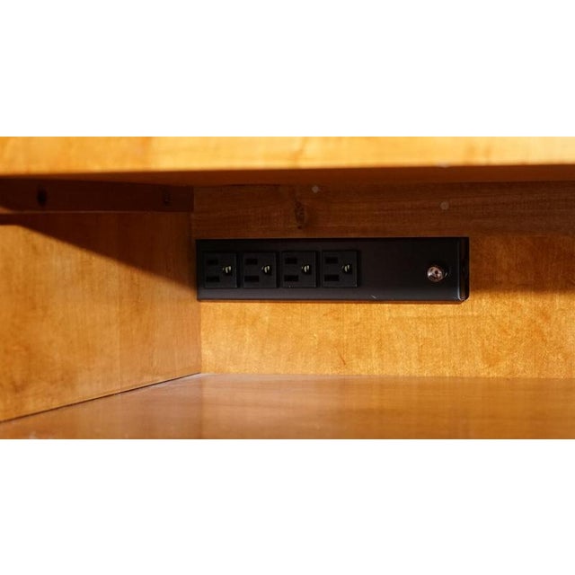 Biedermeier Style White Genesis Armoire or TV Cabinet in Satinwood from American Hickory For Sale - Image 15 of 18