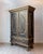 18th Century Baroque Two-Part Cabinet with Black Finish and Blue Interior For Sale - Image 12 of 17