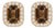 Smoky Quartz Halo Stud Earrings | Emerald Cut Brown Gemstone Studs | 925 Sterling Silver Cluster Studs - A Pair For Sale