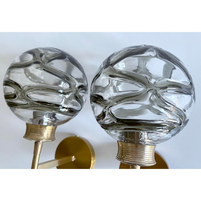 Goldenrod Mid-Century Modern Murano Glass Sconces from Doria Leuchten, 1970s, Set of 2 For Sale - Image 8 of 18