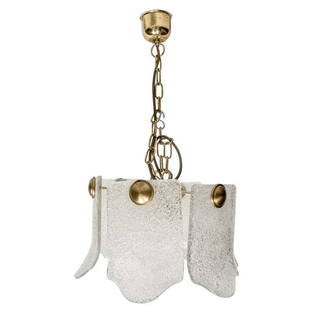 White Orrefors Attrib Mid-Century Modern Chandelier For Sale - Image 8 of 13
