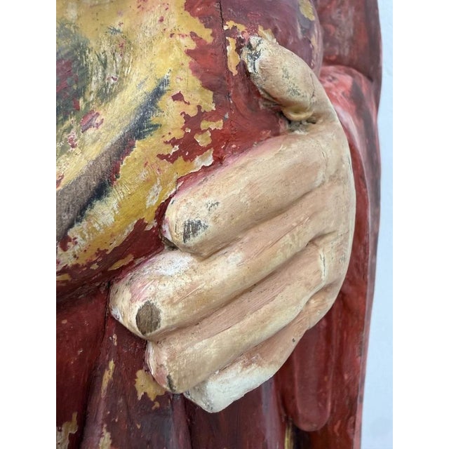 Baroque Devotional Figure of St. Joseph with the Christ Child, Southern Germany, 1750-1800 For Sale - Image 6 of 18