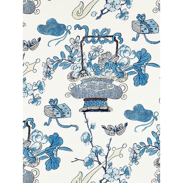 Scalamandre Shanghai Blossoms, China Blue Fabric Chairish