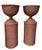 This impressive pair of vintage woven wicker urn planters combines dramatic scale with classic organic craftsmanship....