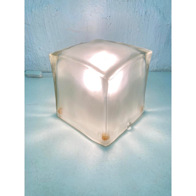 Contemporary Iviken Glass Ice Cube Lamp from Ikea, 1990s For Sale - Image 3 of 11