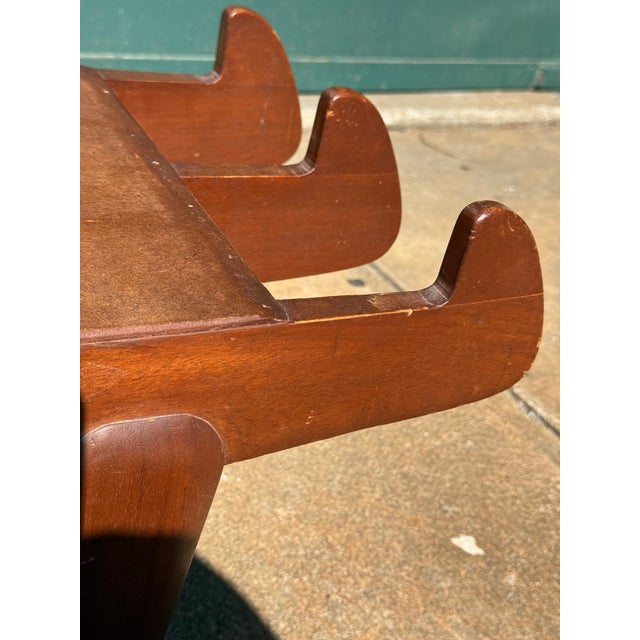 Brown 1950s Sculptural Bench Mid Century Modern For Sale - Image 8 of 10